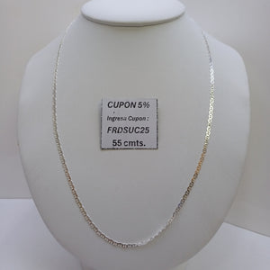 CADENA TEJIDO GUCHI PLATA .925 55 CM 3.4 GR (NUEVO)