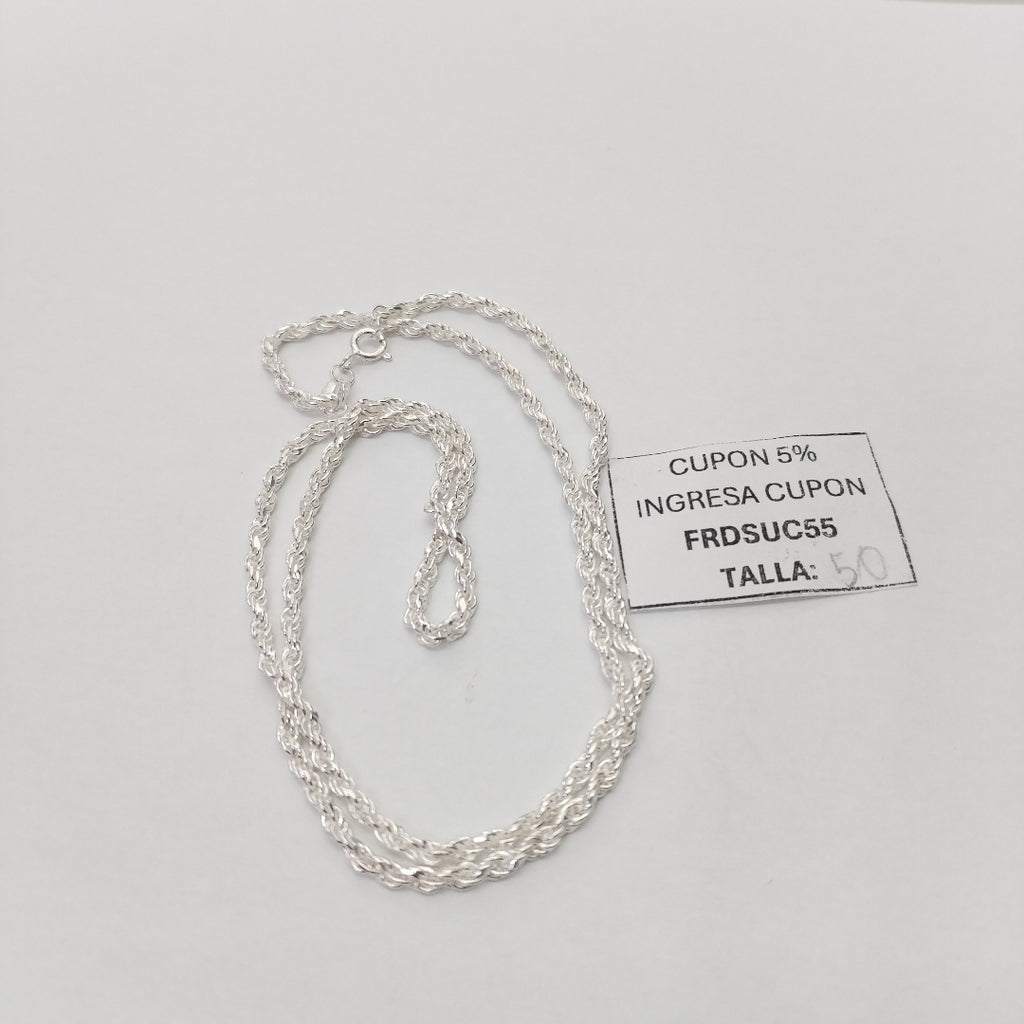 CADENA TORZAL PLATA .925 50 CM 8.52 GR (NUEVO)
