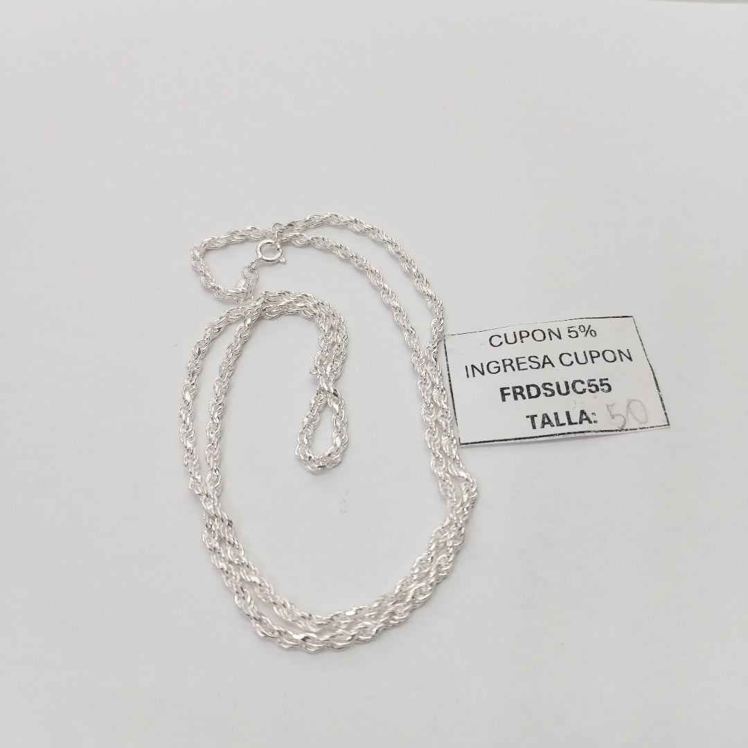 CADENA TORZAL PLATA .925 50 CM 8.52 GR (NUEVO)