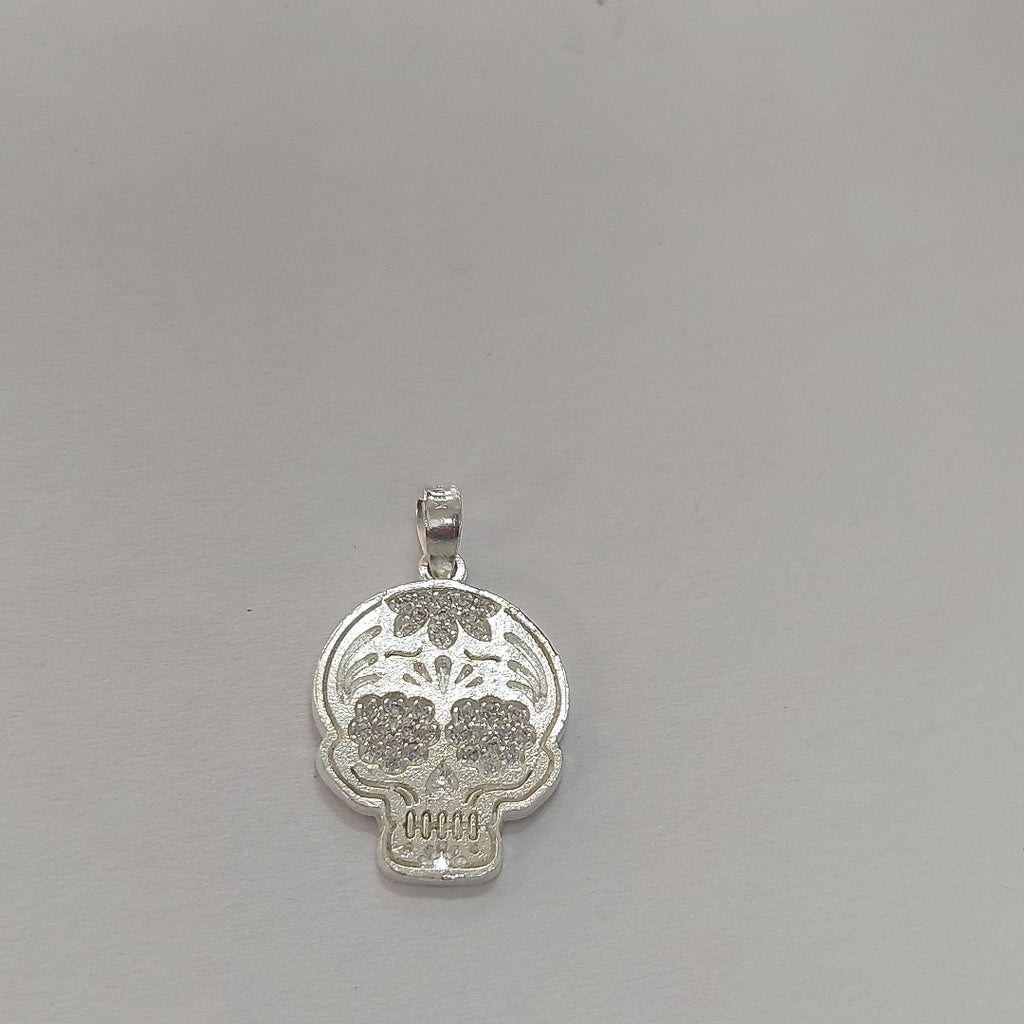 DIJE CALAVERA CON CIRCONIAS PLATA .925 2.5 GR (NUEVO)