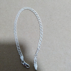 PULSERA DOBLE ESLABON PLATA .925 18 CM 3.63 GR (NUEVO)