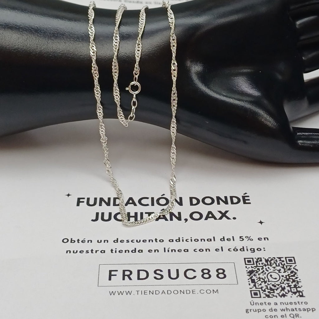 CADENA MEDIO TZL PLATA .925 55 CM 4.12 GR (NUEVO)