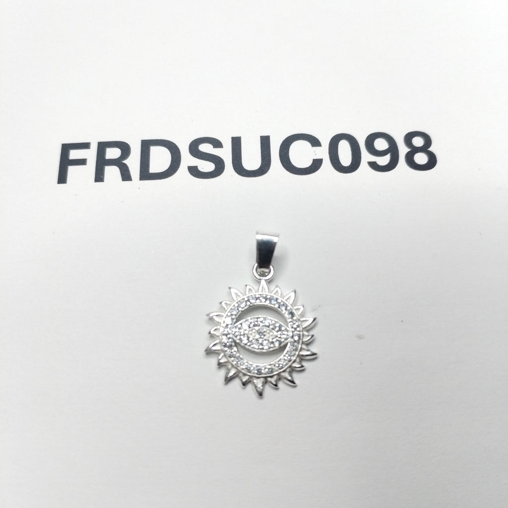 DIJE OJO MAGICO CON CIRCONIAS PLATA .925 2 GR (NUEVO)