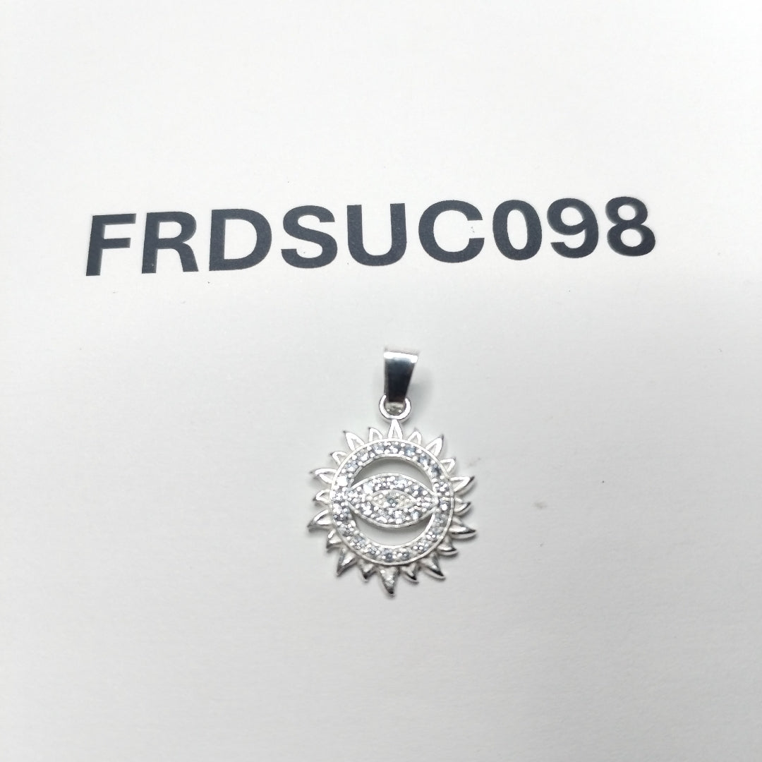 DIJE OJO MAGICO CON CIRCONIAS PLATA .925 2 GR (NUEVO)