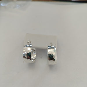 ARETES ARRACADAS FACETADAS PLATA .925 2.8 GR (NUEVO)