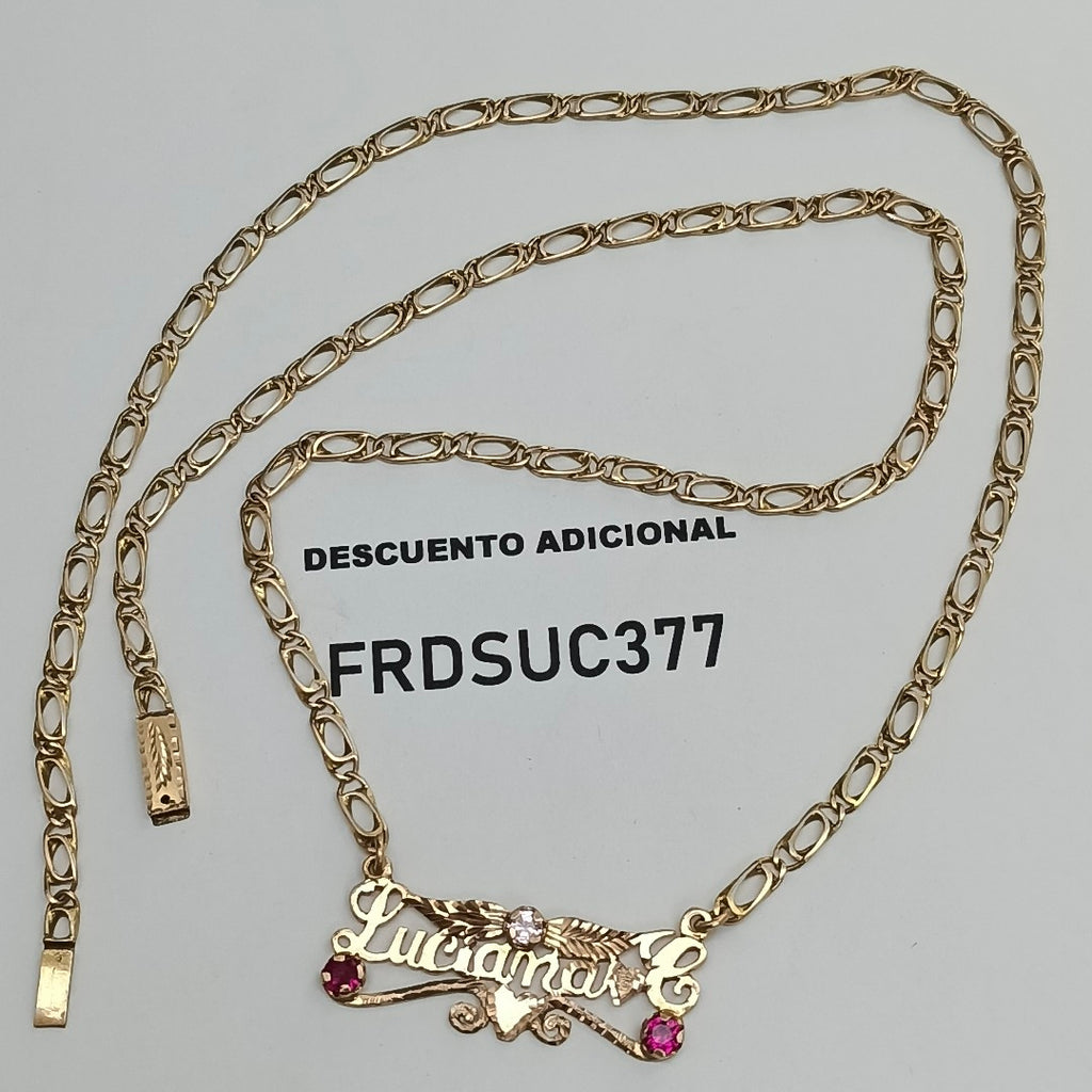 CADENA, DIJE ORO 10 K 13.4 GRMS (SEMINUEVO)