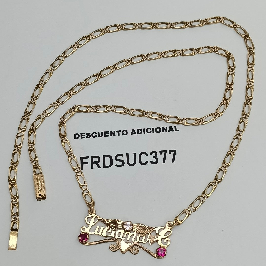 CADENA, DIJE ORO 10 K 13.4 GRMS (SEMINUEVO)