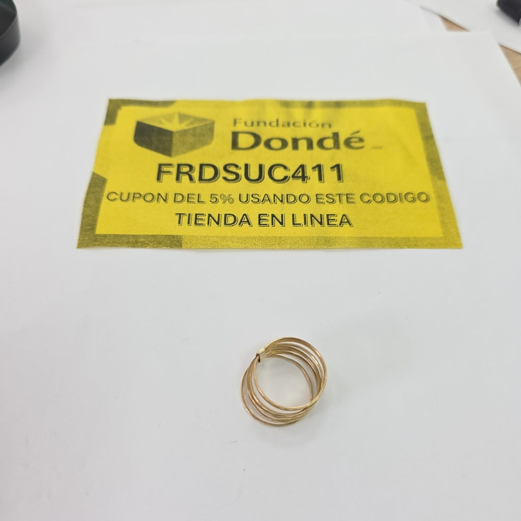 SEMANARIO DE ARGOLLAS ORO 14 K 3.2 GRMS (SEMINUEVO)