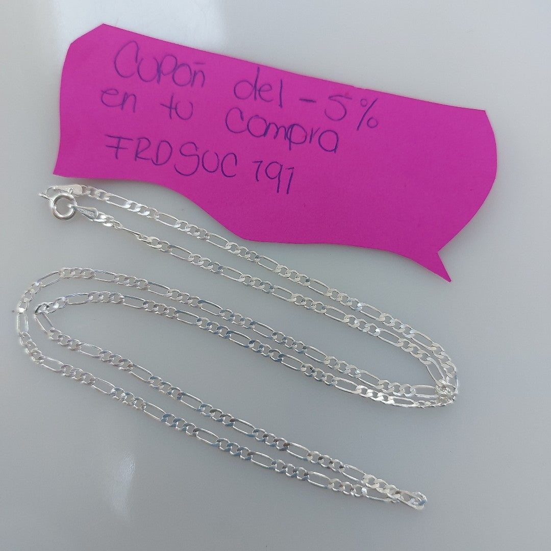 CADENA 3X1 PLATA .925 55 CM 4.42 GR (NUEVO)