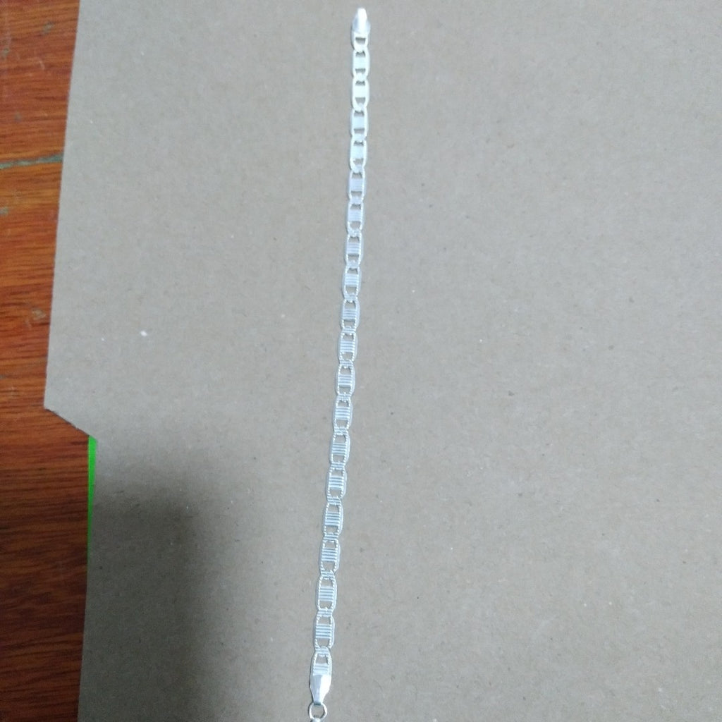 PULSERA TEJIDO ESPEJO PLATA .925 21 CM 7.6 GR (NUEVO)