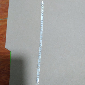 PULSERA TEJIDO ESPEJO PLATA .925 21 CM 7.6 GR (NUEVO)