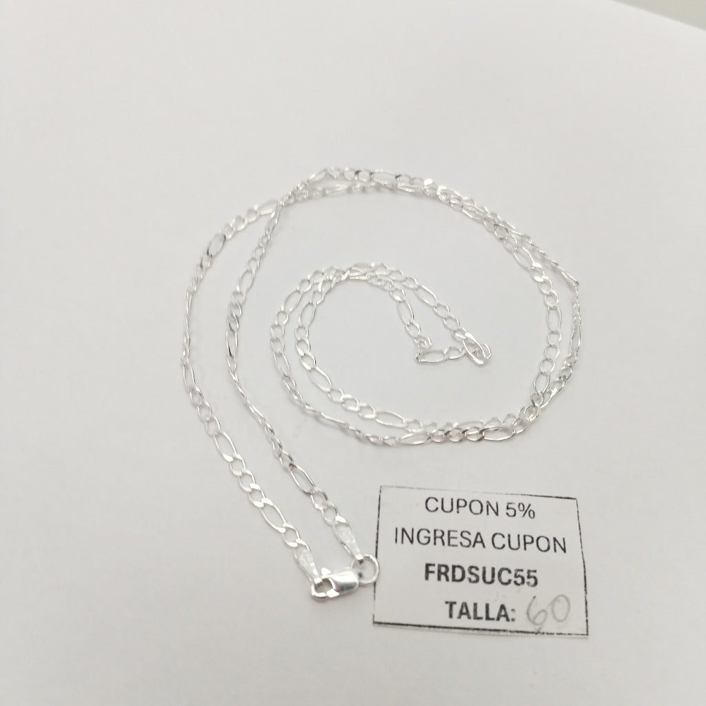 CADENA 3X1 PLATA .925 60 CM 4.72 GR (NUEVO)