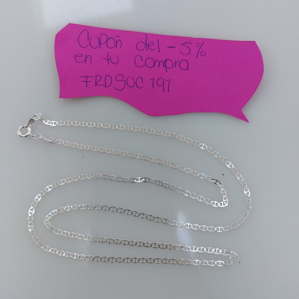 CADENA TEJIDO GUCHI PLATA .925 60 CM 3.7 GR (NUEVO)