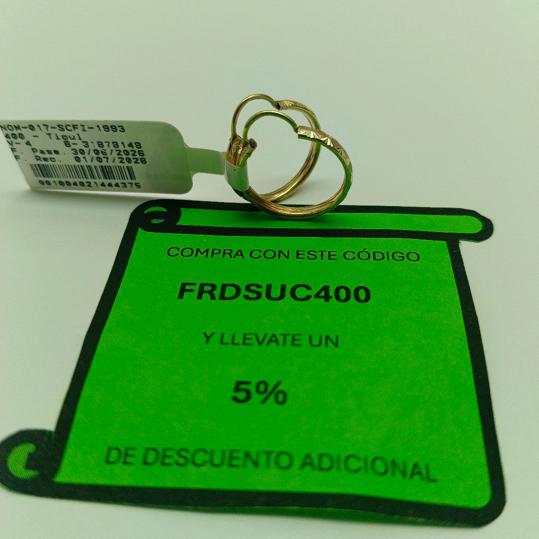ARRACADAS PAR ORO 10 K 1,40 GRMS (SEMINUEVO)