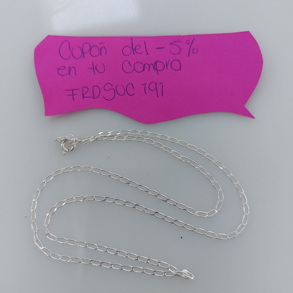 CADENA TEJIDO ESLABONES PLATA .925 50 CM 2.6 GR (NUEVO)