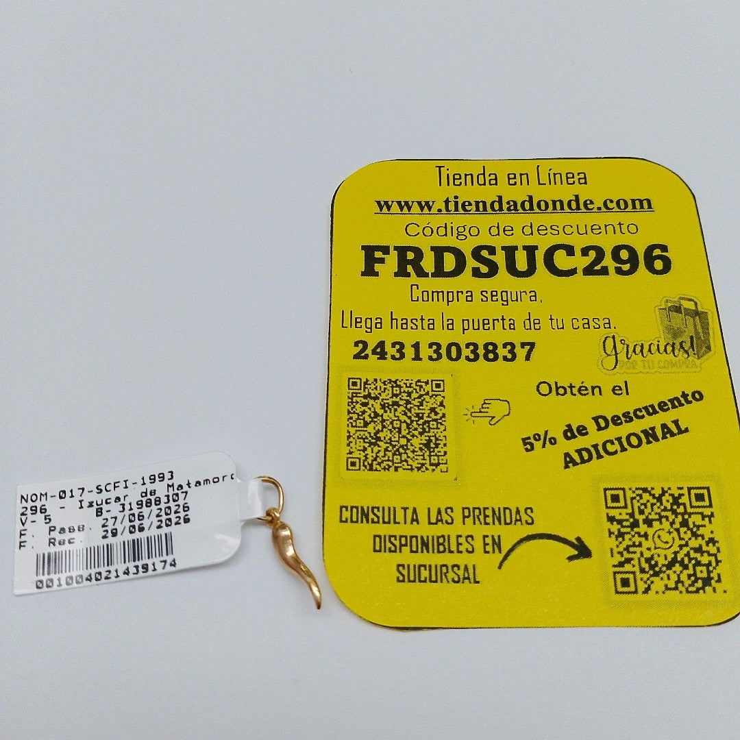 DIJE ORO 14 K 0,40 GRMS (SEMINUEVO)
