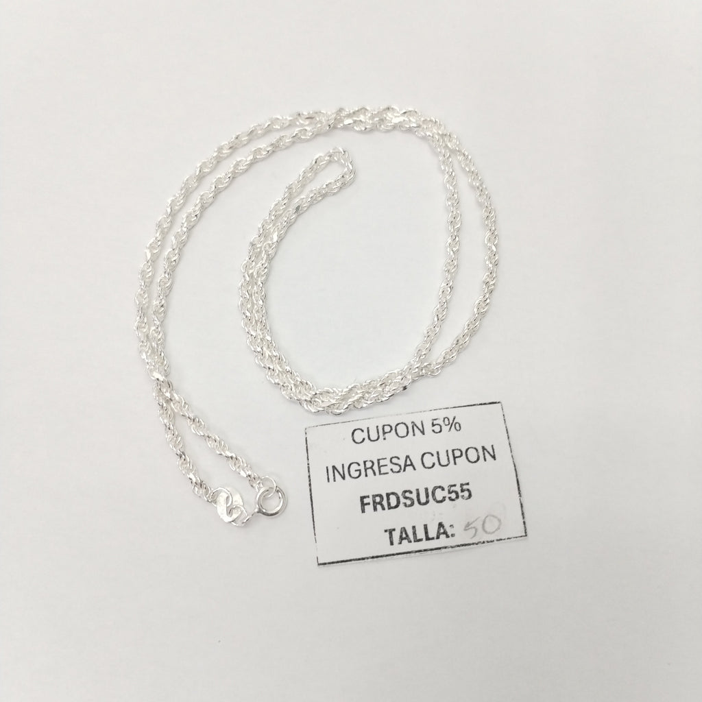 CADENA TORZAL PLATA .925 50 CM 8.52 GR (NUEVO)