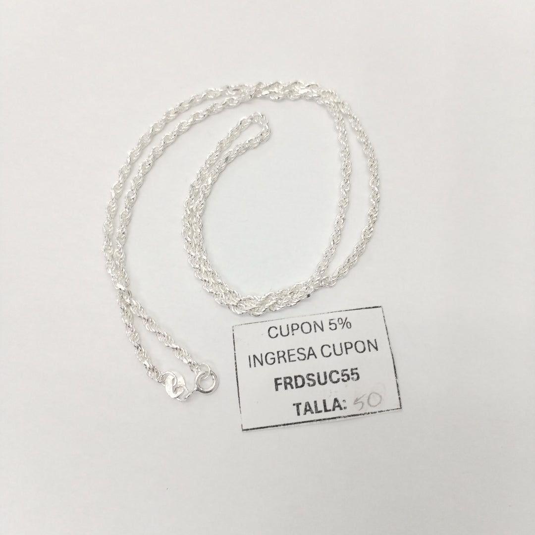 CADENA TORZAL PLATA .925 50 CM 8.52 GR (NUEVO)