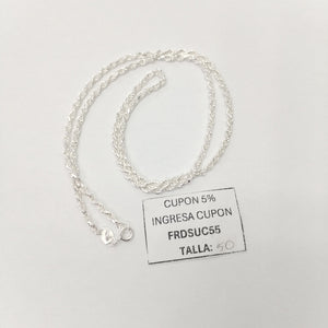 CADENA TORZAL PLATA .925 50 CM 8.52 GR (NUEVO)