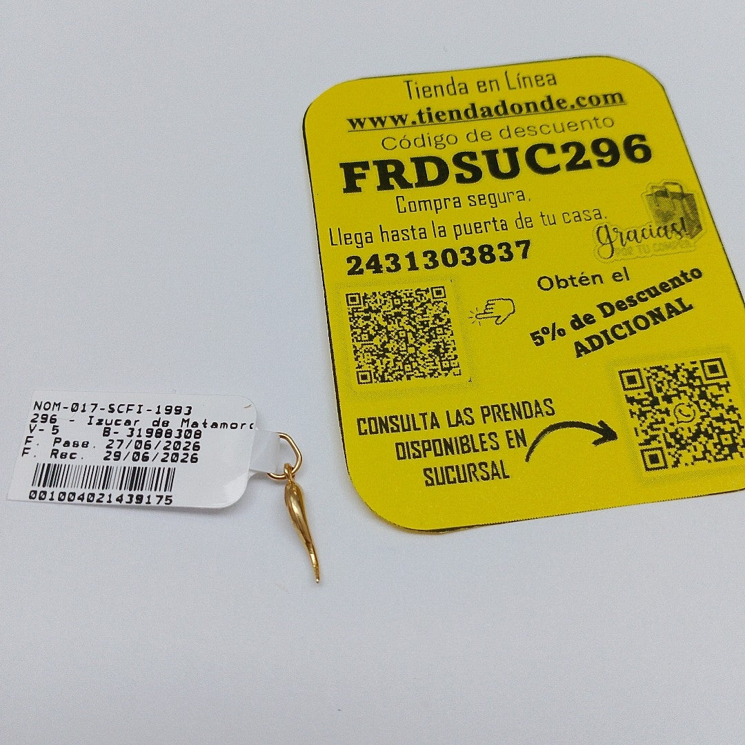 DIJE ORO 14 K 0,40 GRMS (SEMINUEVO)