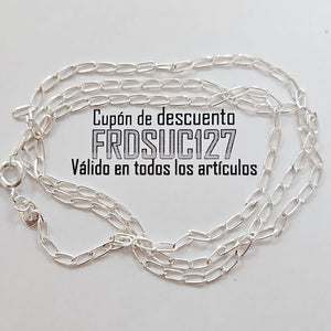 CADENA TEJIDO ESLABONES PLATA .925 50 CM 2.7 GR (NUEVO)