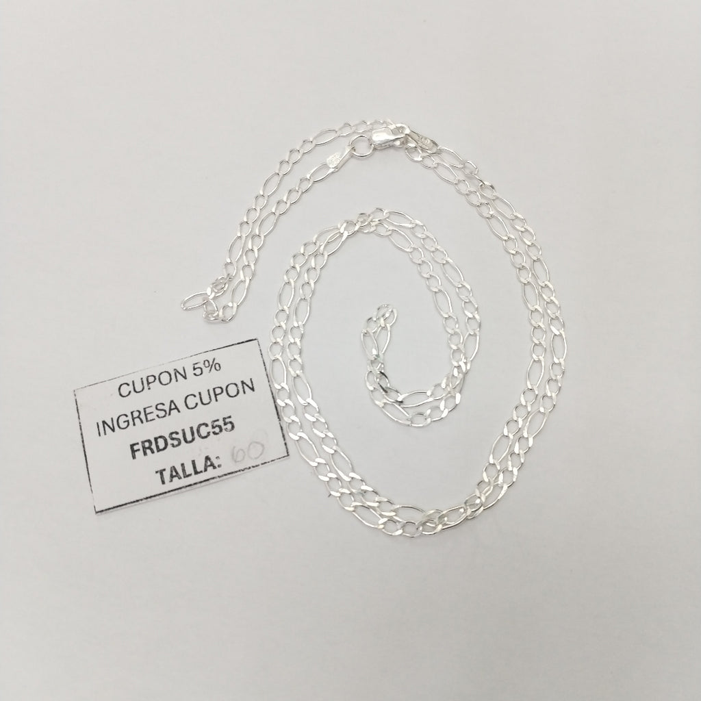 CADENA 3X1 PLATA .925 60 CM 4.72 GR (NUEVO)