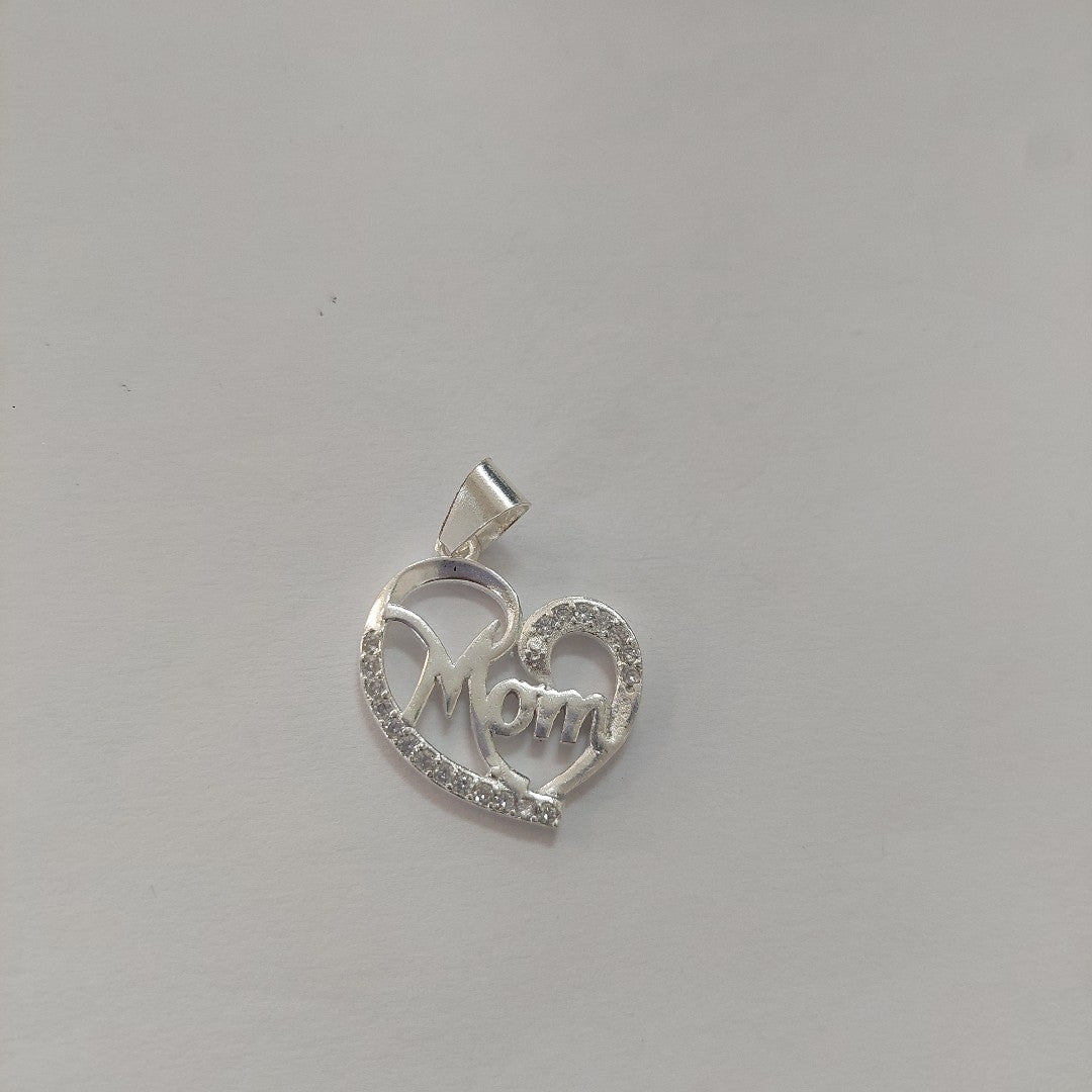 DIJE CORAZON C/CIRCONIAS PLATA .925 3.1 GR (NUEVO)