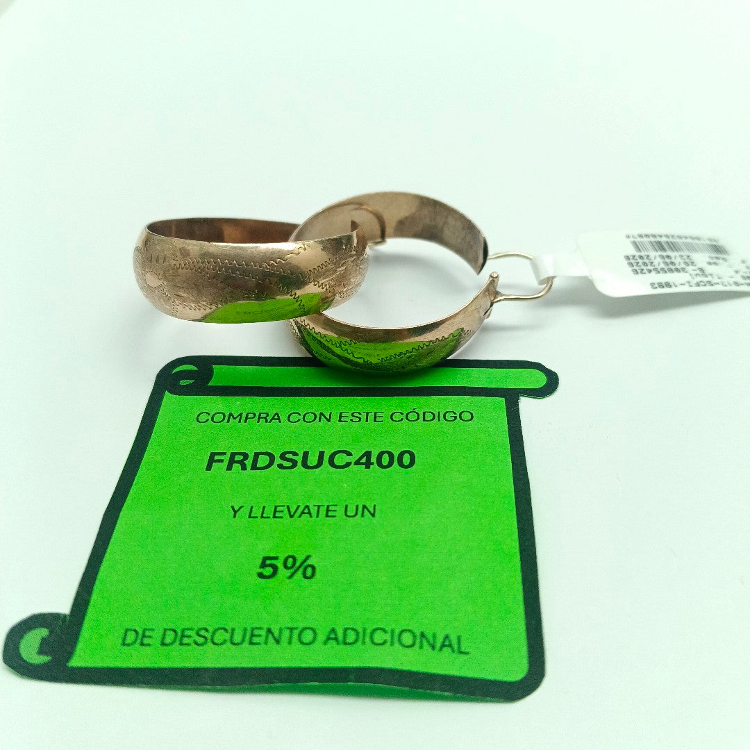 ARETES PAR ORO 8 K 7.3 GRMS (SEMINUEVO)