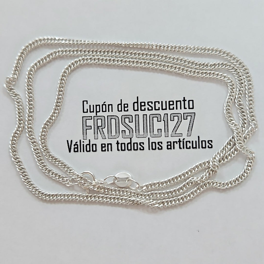 CADENA BARBADA PLATA .925 50 CM 4.12 GR (NUEVO)