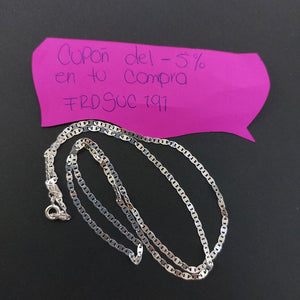 CADENA TEJIDO ESPEJO PLATA .925 55 CM 3.8 GR (NUEVO)
