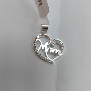 DIJE CORAZON C/CIRCONIAS PLATA .925 3.1 GR (NUEVO)
