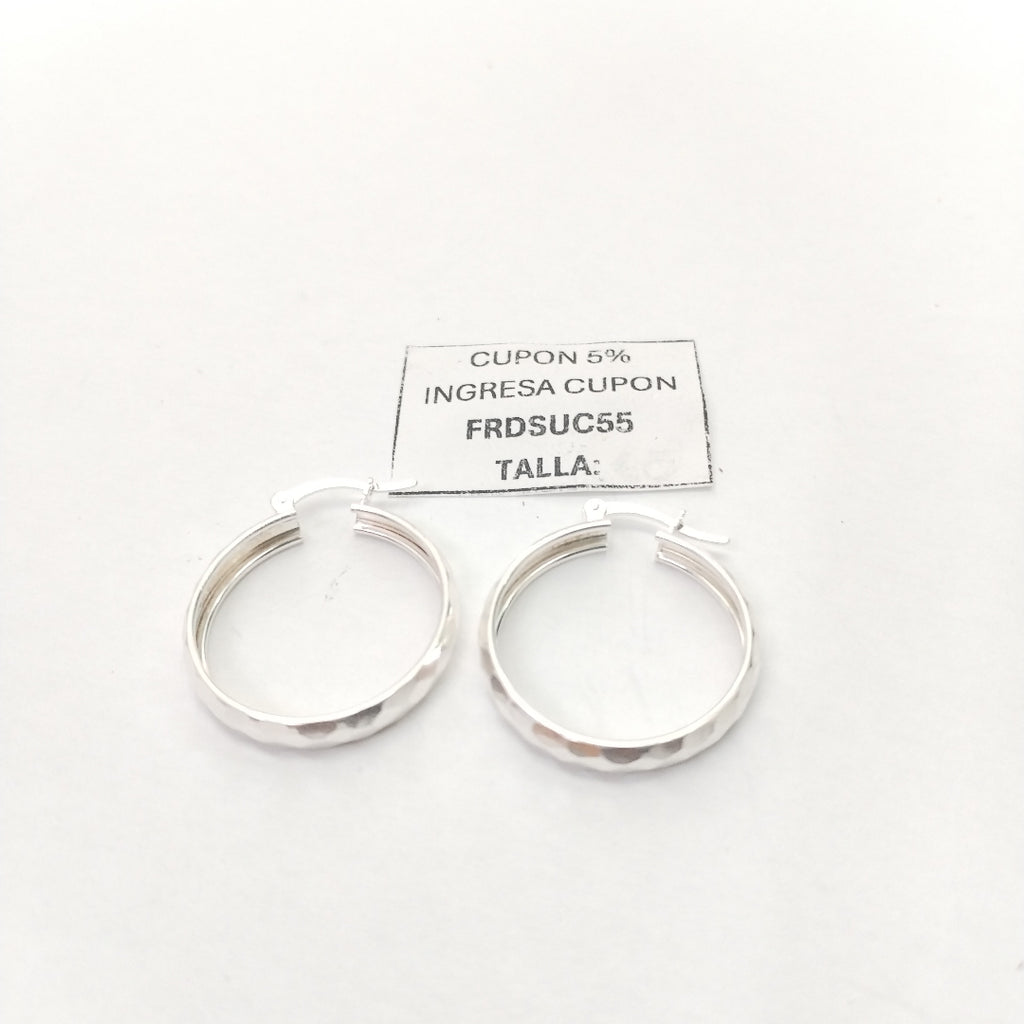 ARETES ARRACADAS FACETADAS PLATA .925 2.6 GR (NUEVO)