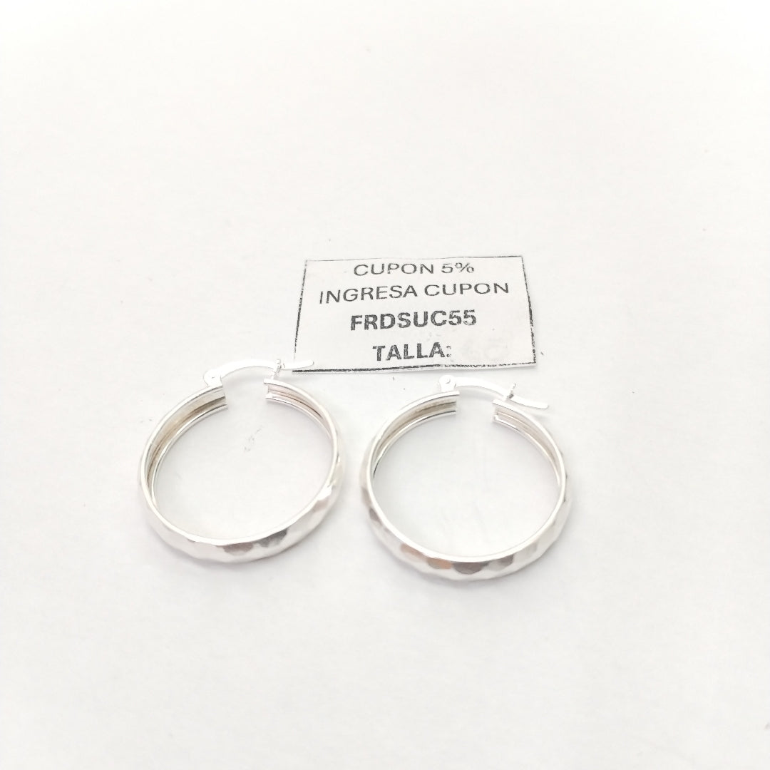 ARETES ARRACADAS FACETADAS PLATA .925 2.6 GR (NUEVO)