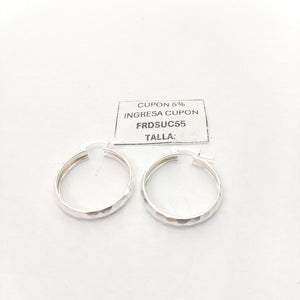 ARETES ARRACADAS FACETADAS PLATA .925 2.6 GR (NUEVO)