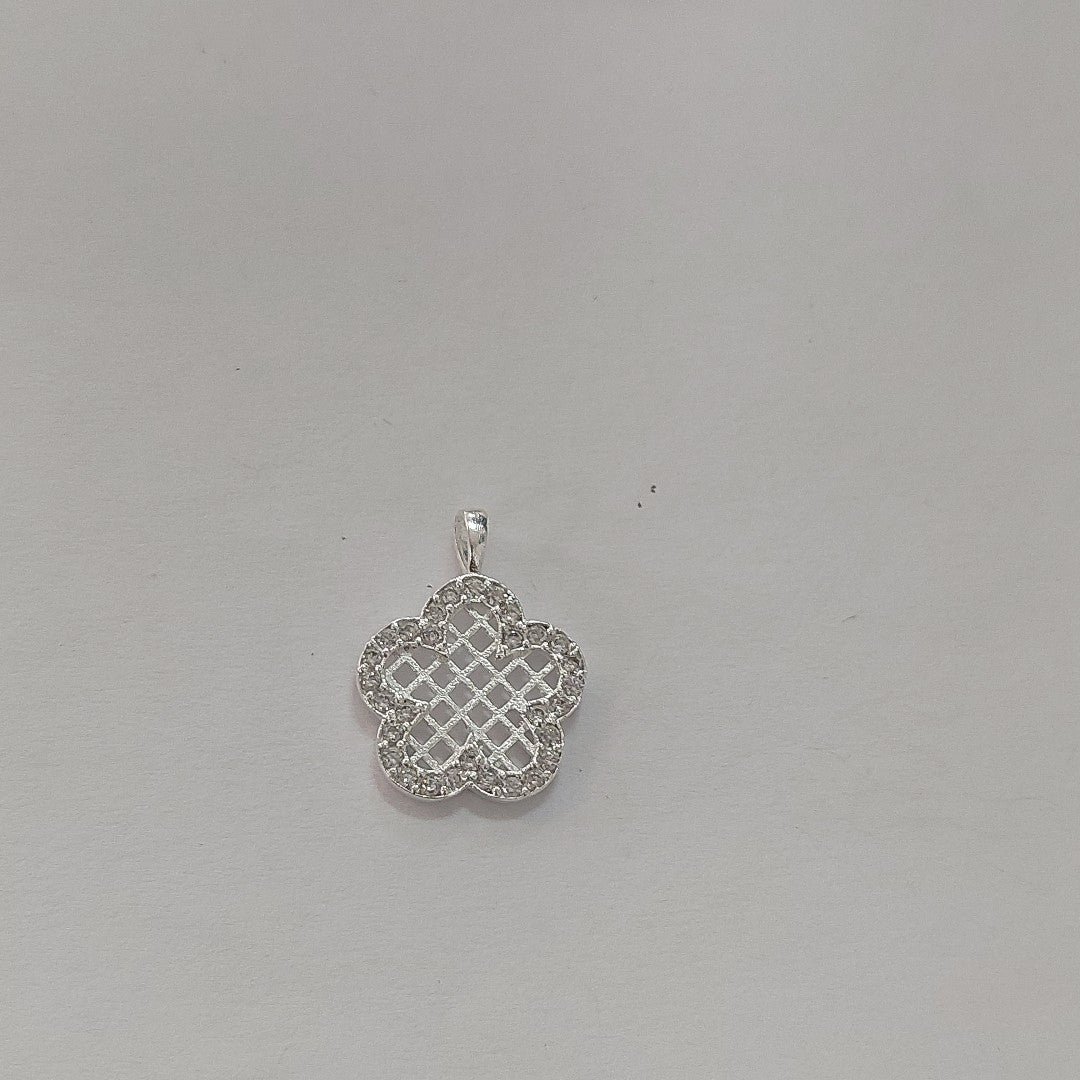 DIJE FLOR CON CIRCONIAS PLATA .925 1.8 GR (NUEVO)