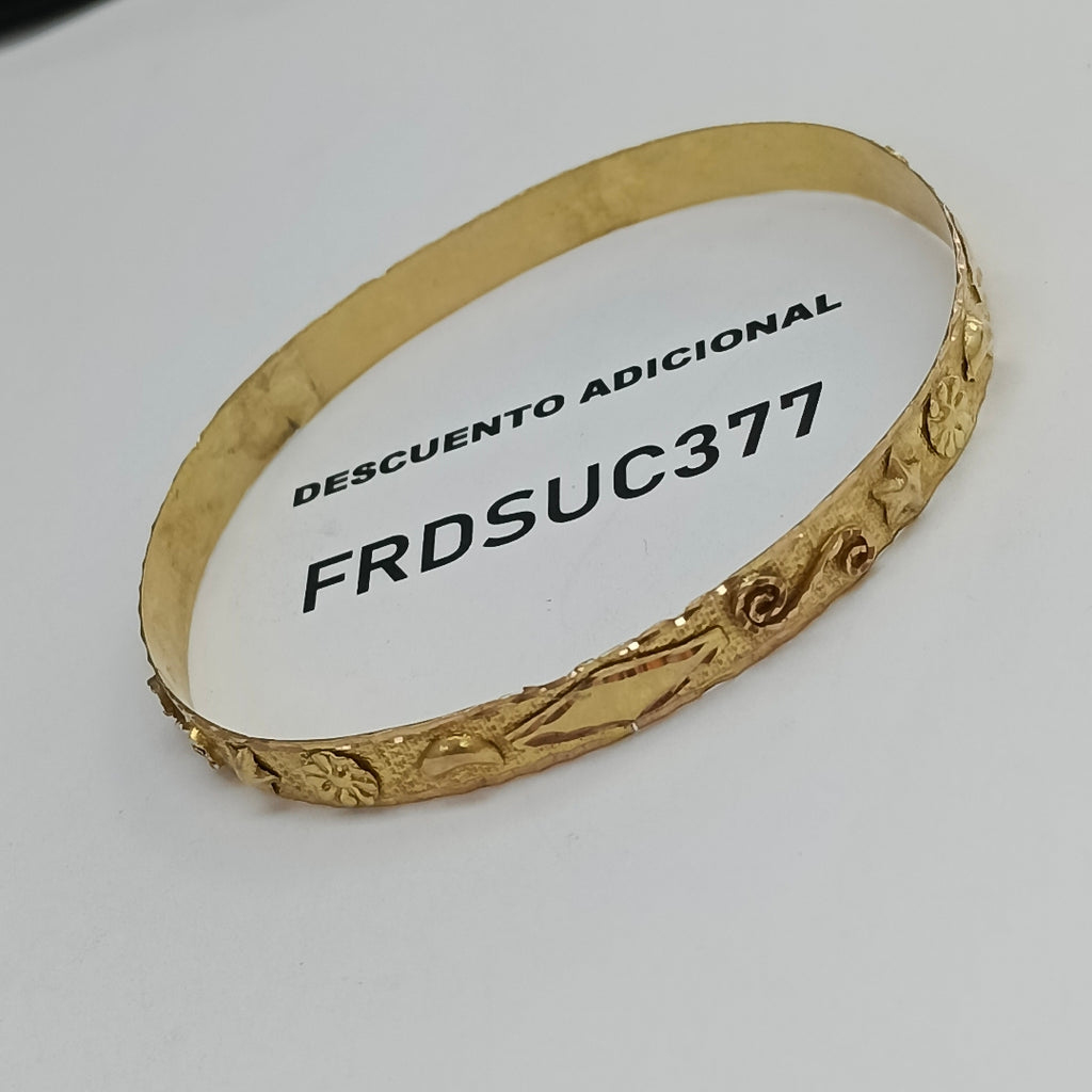 PULSERA RIGIDA ORO 10 K 8,00 GRMS (SEMINUEVO)