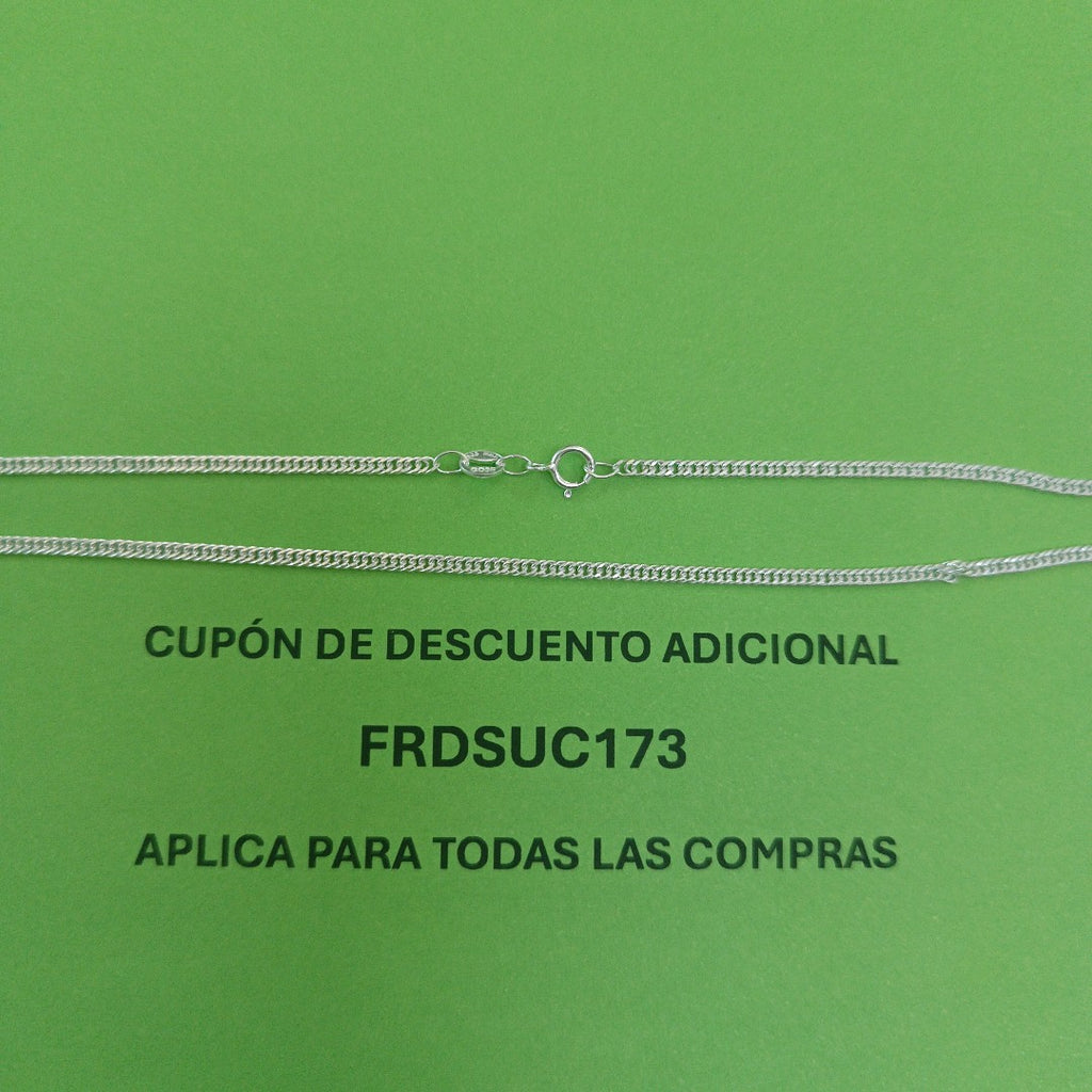 CADENA BARBADA PLATA .925 50 CM 4.12 GR (NUEVO)