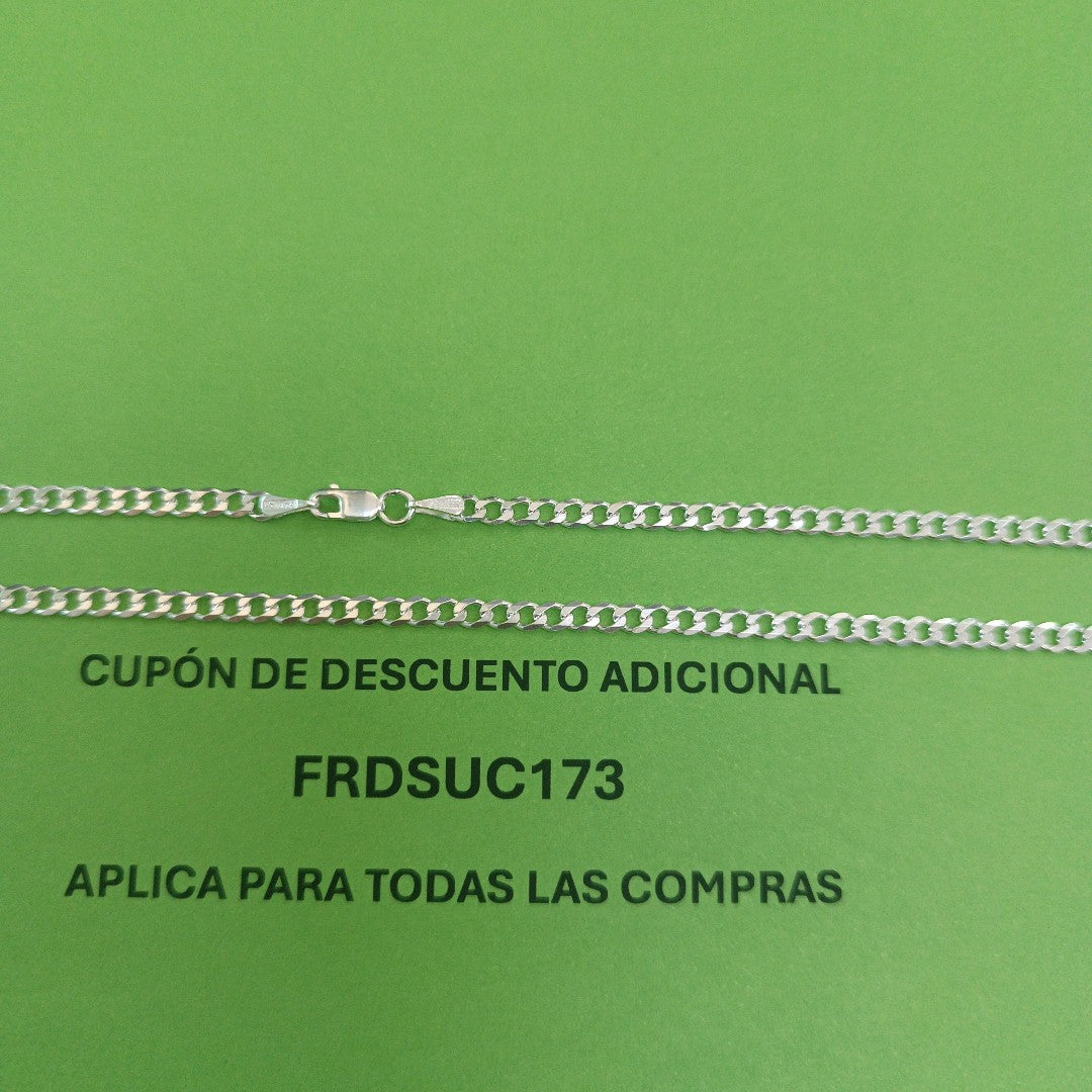 CADENA BARBADA PLATA .925 50 CM 6.82 GR (NUEVO)