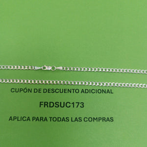 CADENA BARBADA PLATA .925 50 CM 6.82 GR (NUEVO)