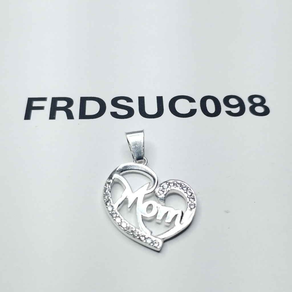 DIJE CORAZON C/CIRCONIAS PLATA .925 3.1 GR (NUEVO)