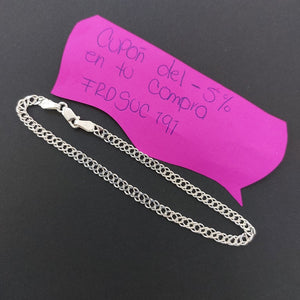 PULSERA DOBLE ESLABON PLATA .925 21 CM 3.63 GR (NUEVO)