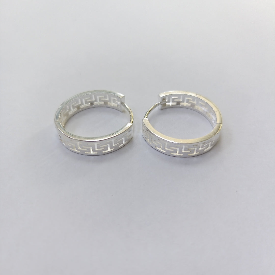 ARETES ARRACADAS GRECAS PLATA .925 4.13 GR (NUEVO)