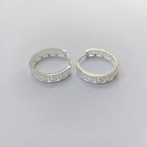 ARETES ARRACADAS GRECAS PLATA .925 4.13 GR (NUEVO)