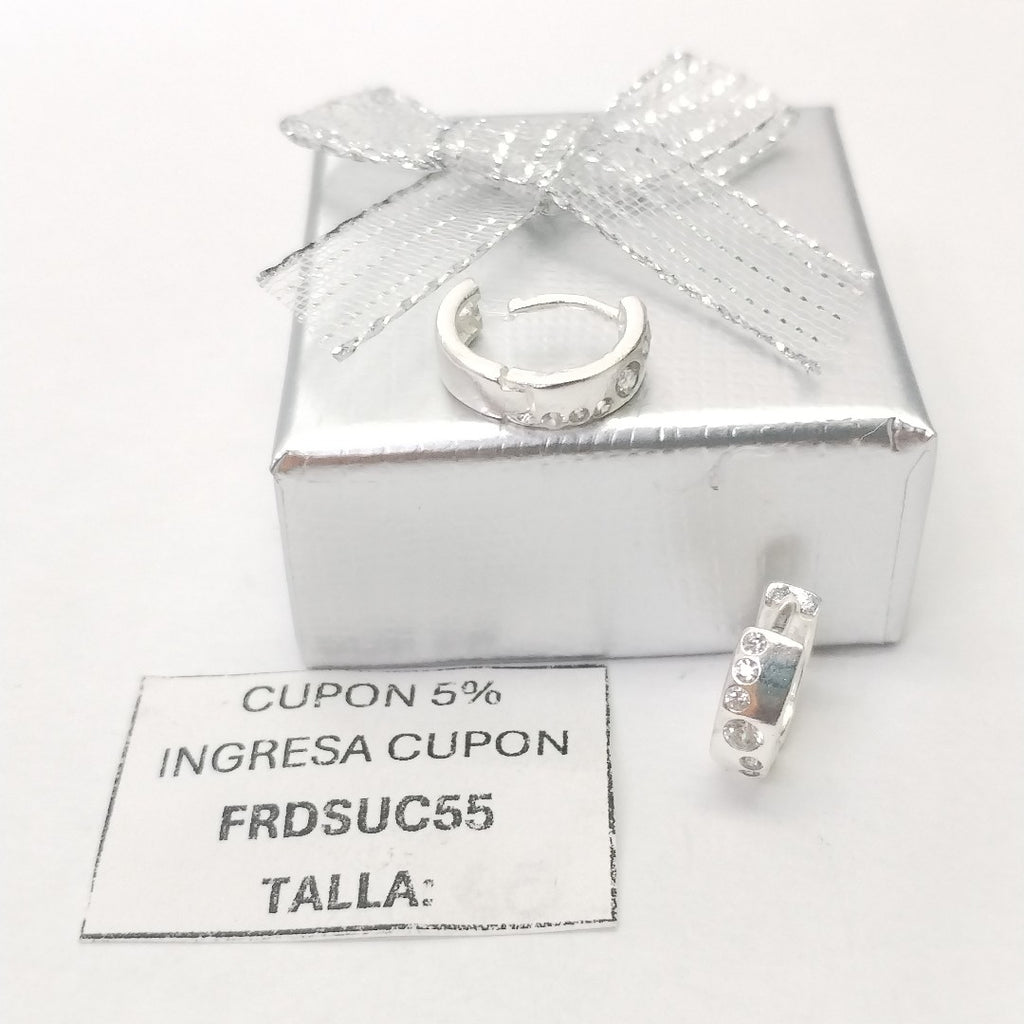ARRACADAS C/CIRCONIAS PLATA .925 2.4 GR (NUEVO)