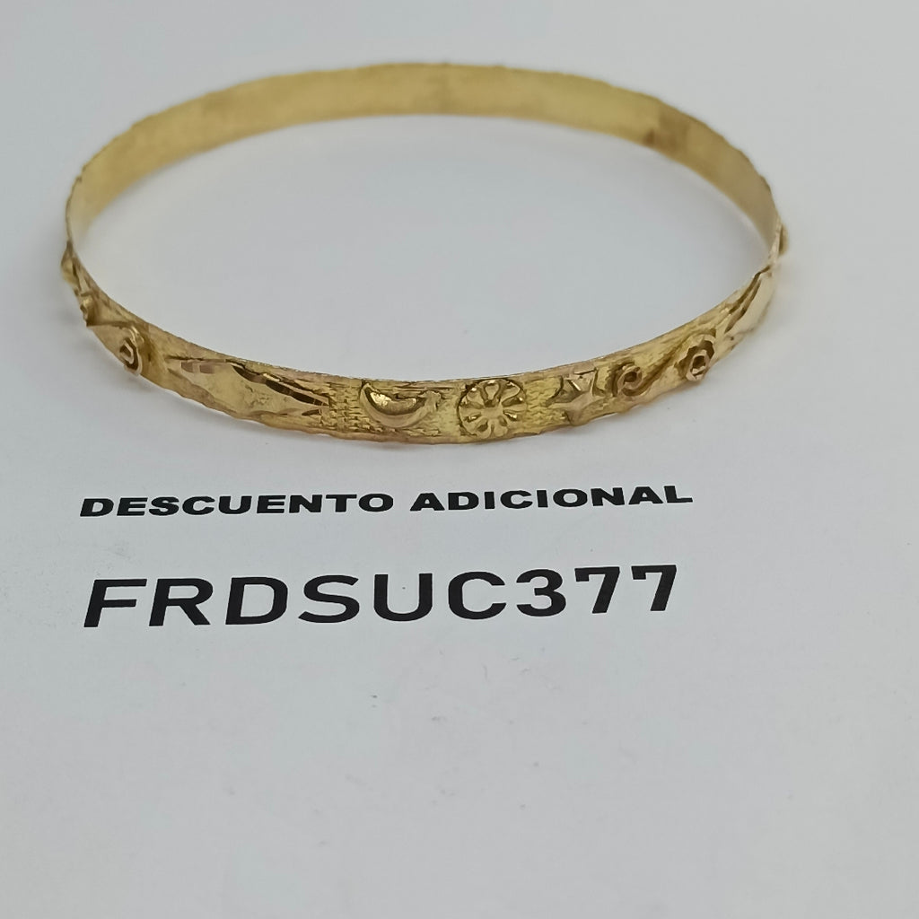 PULSERA RIGIDA ORO 10 K 7,80 GRMS (SEMINUEVO)