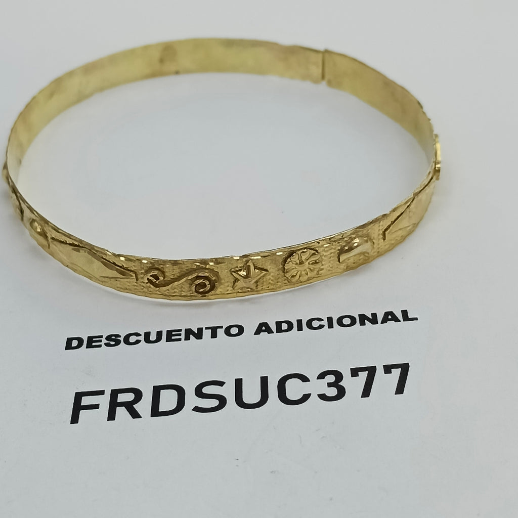 PULSERA RIGIDA ORO 10 K 8,00 GRMS (SEMINUEVO)