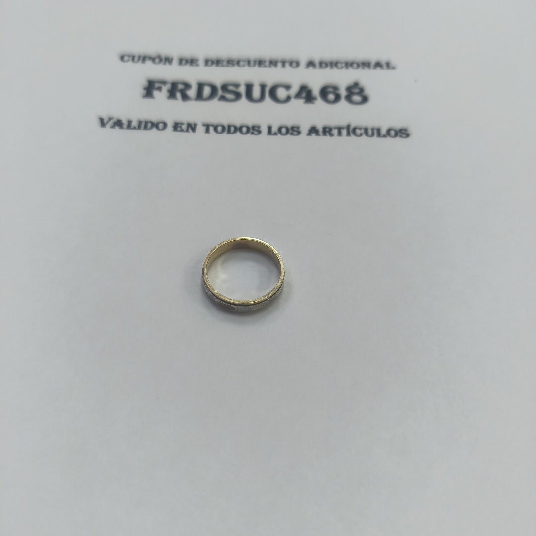 ARGOLLA ORO COMBINADO 14 K 1,80 GRMS (SEMINUEVO)