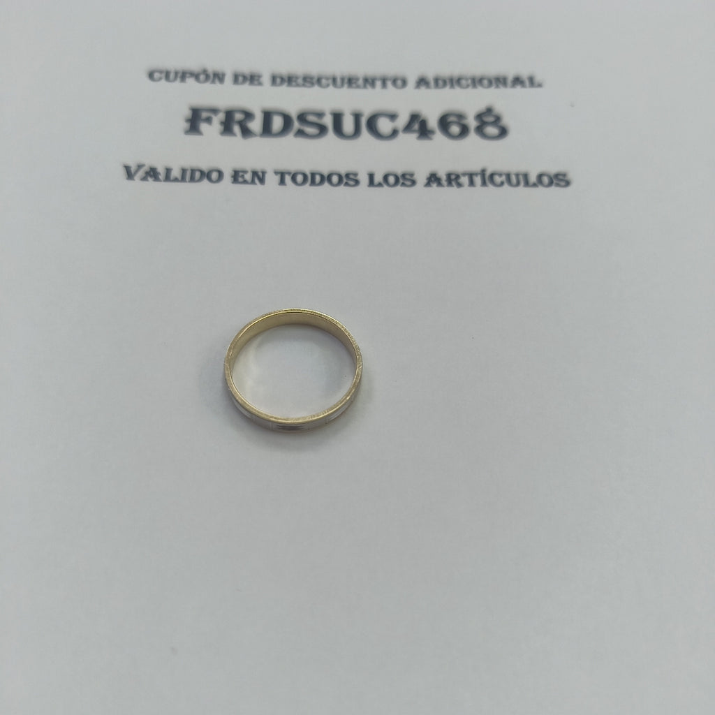 ARGOLLA ORO COMBINADO 14 K 2,30 GRMS (SEMINUEVO)