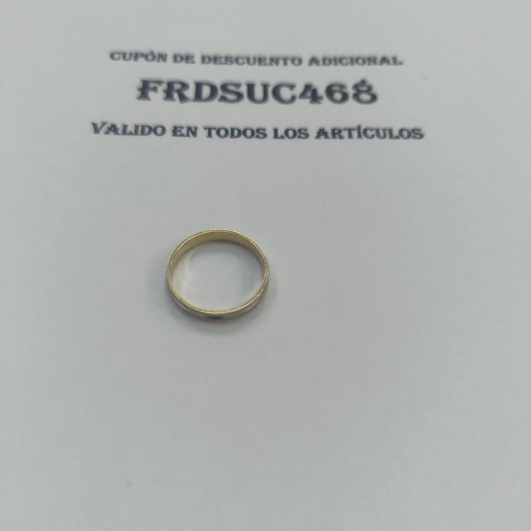 ARGOLLA ORO COMBINADO 14 K 2,30 GRMS (SEMINUEVO)