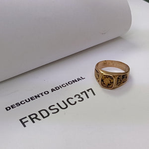 ANILLO DE GRADUACIÓN ORO 10 K 4.8 GRMS (SEMINUEVO)